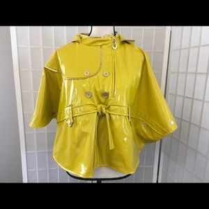 Oil & water girls rain poncho yellow sz & EUC